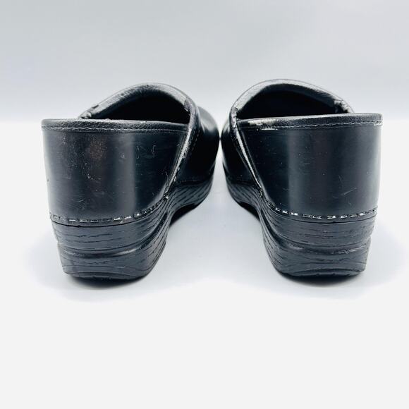 Dansko Shoes Women 6 Black Leather XP Professional Nursing Clogs Slip On Comfort - Picture 7 of 12
